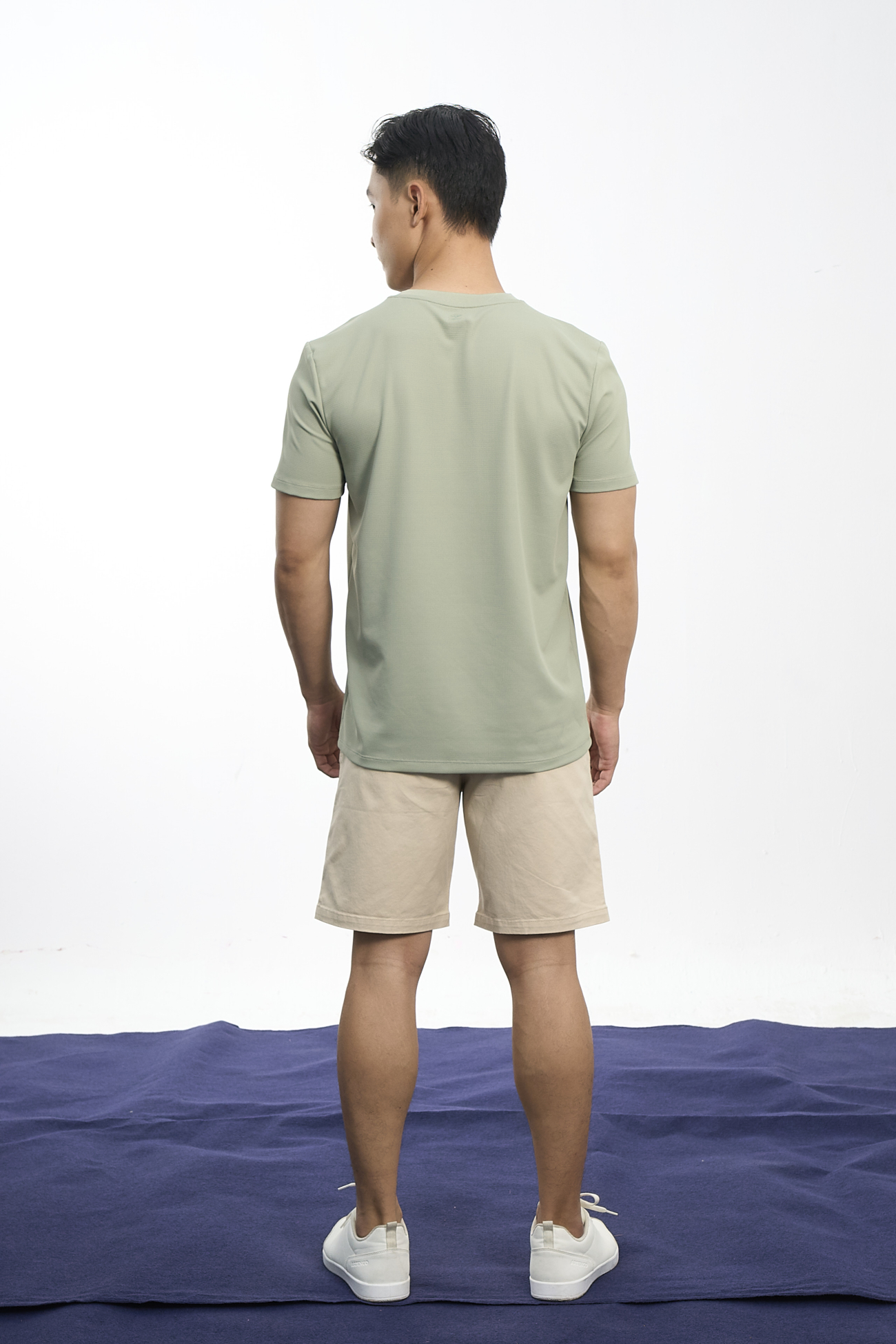 Quần Short Kaki Diễu 2 Bên Miệng Túi Form Straight QS074 Màu Be
