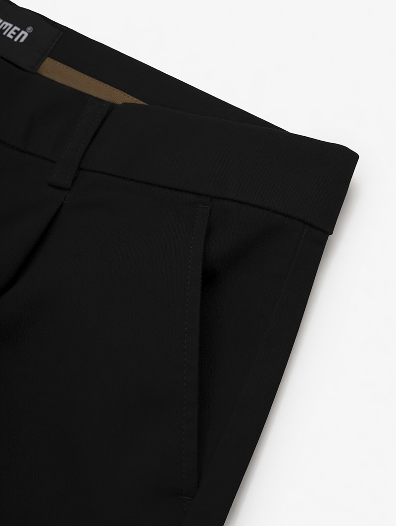 Quần Short Signature Stripe Form Straight QS088 Màu Đen