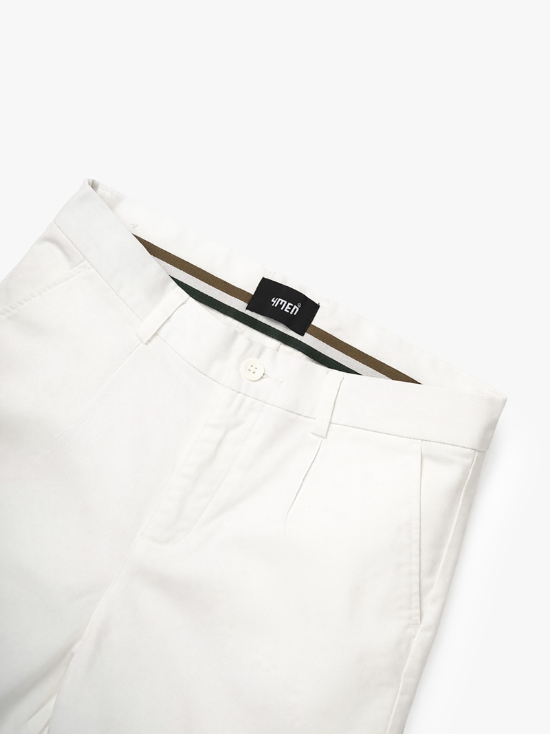 Quần Short Signature Stripe Form Straight QS088 Màu Trắng