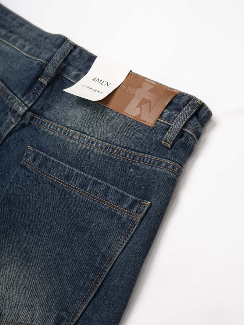 Quần Jean Trơn Túi Kiểu Form Straight QJ134 Màu Xanh