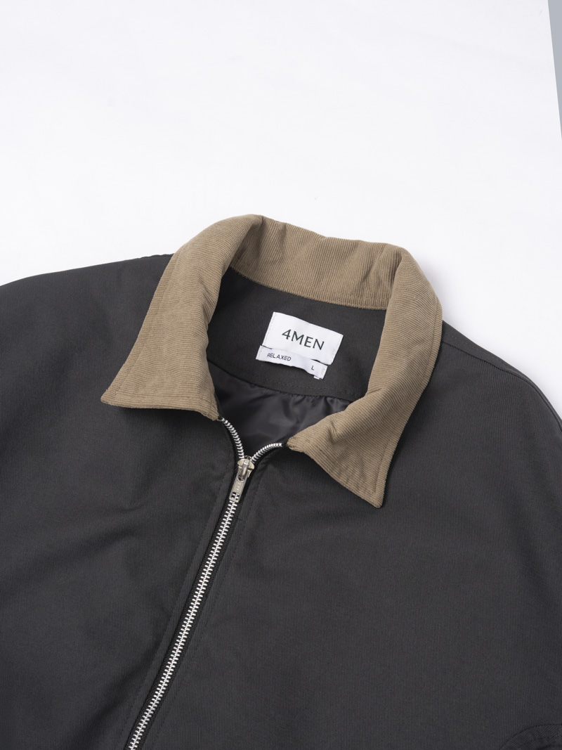 Áo Khoác Blouson Form Relax AK083 Màu Xám Đậm