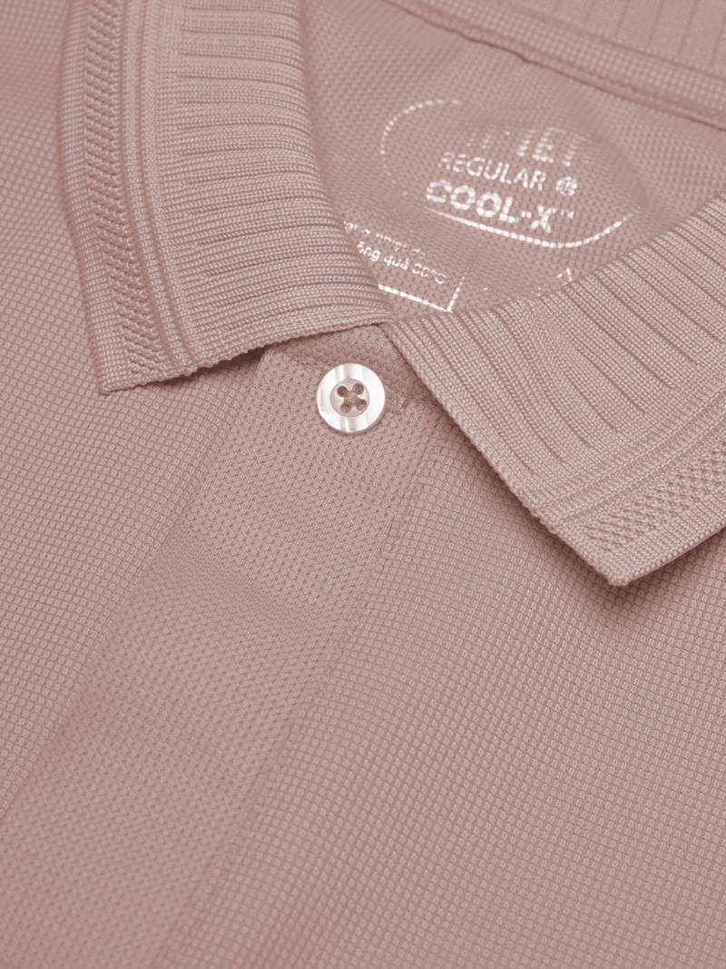 Áo Polo Cool-X In Logo Bông Tuyết Form Regular PO185 Màu Hồng