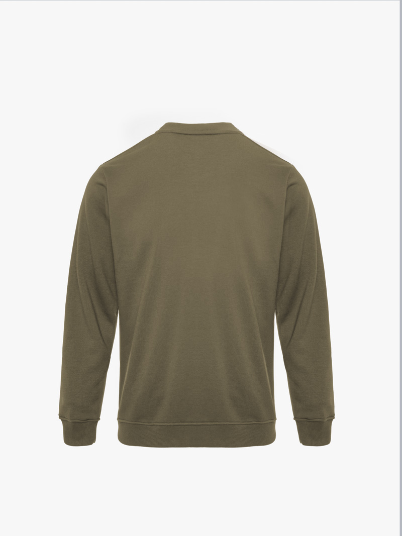 Áo Sweatshirt Chân Cua In Chữ Form Regular AS007 Màu Rêu
