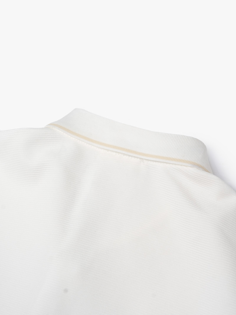 Áo Polo Ottoman Texture Nẹp Liền Form Regular PO196 Màu Trắng