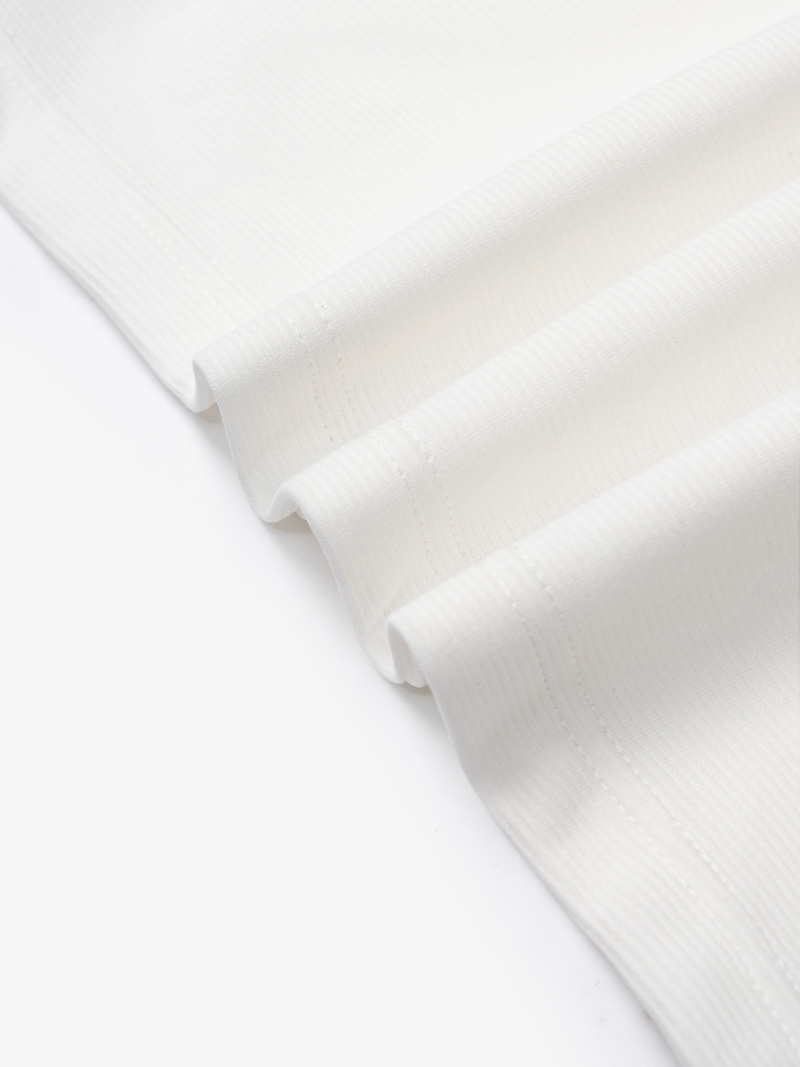 Áo Polo Ottoman Texture Nẹp Liền Form Regular PO196 Màu Trắng