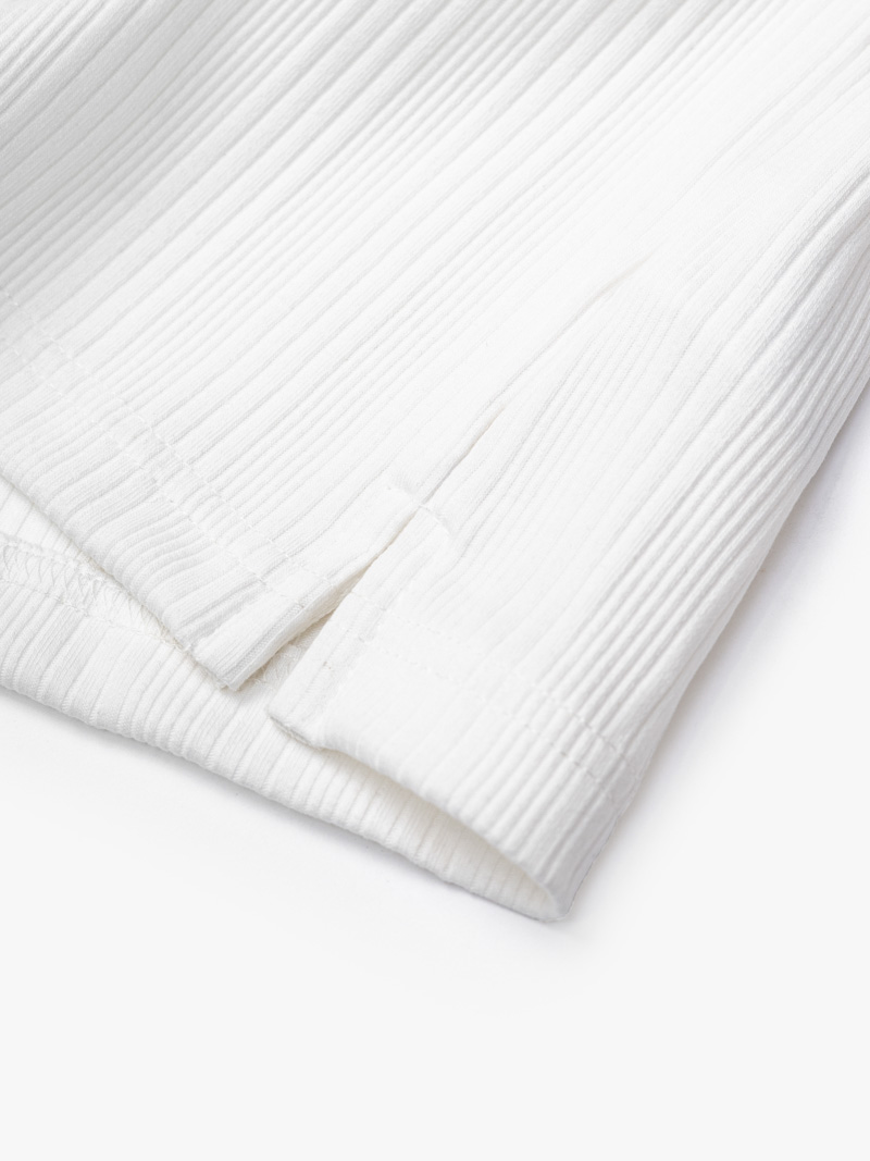 Áo Polo Vertical Texture Cổ V Bo Kiểu Form Modern PO199 Màu Trắng