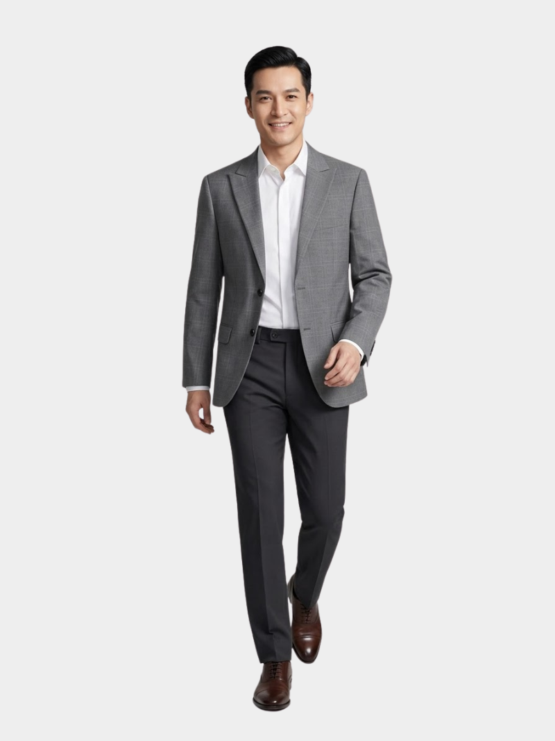Áo Vest Caro Slimfit Cổ Nhọn AV038 Màu Xám