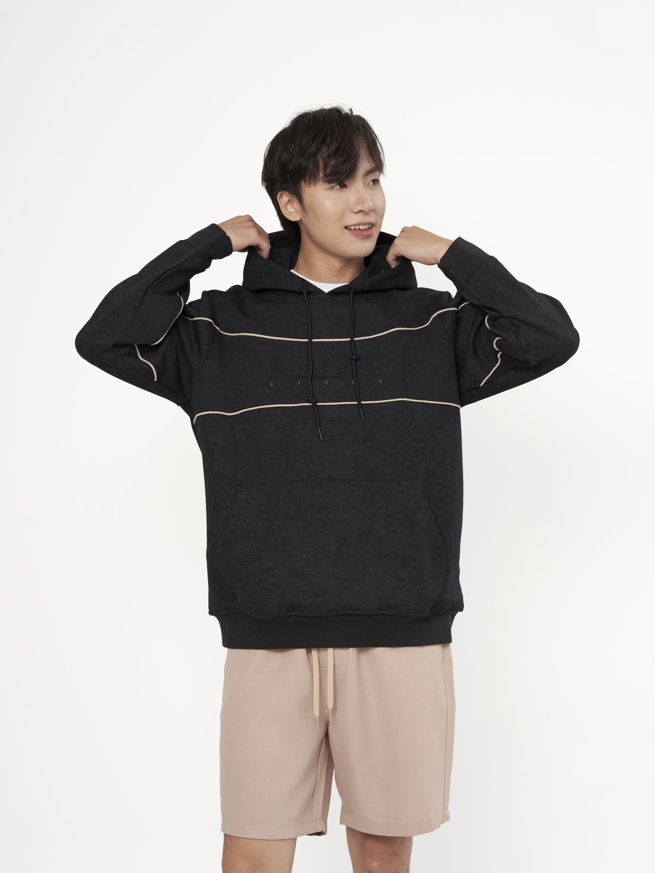 Quần Short Linen Trơn Form Straight QS085 Màu Be